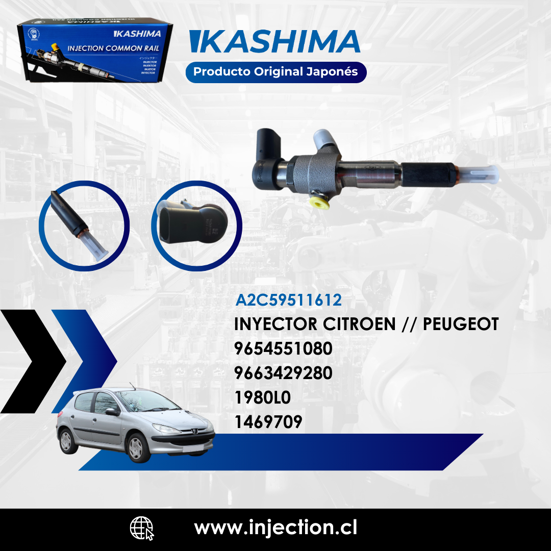 Inyector Citroën C2 / C3 – Peugeot 107 / 1007