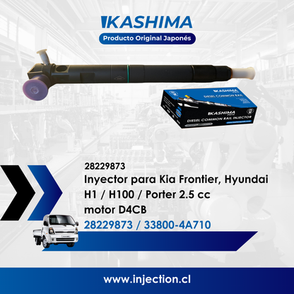 Inyector Hyundai HD35 2.5 (E5) Original Japonés Kashima | Códigos 28229873
