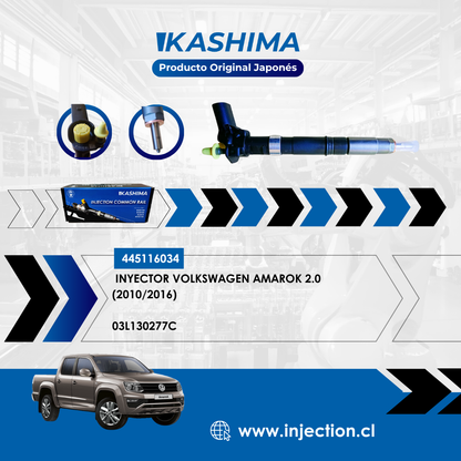 Inyector Volkswagen Amarok 2.0 Original Japonés Kashima | Códigos 445116034